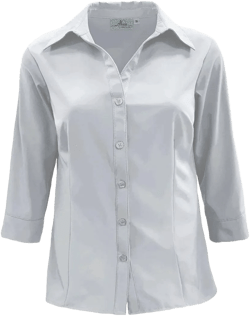 AKWA Ladies 3/4 Sleeve Dress Shirt Made in USA