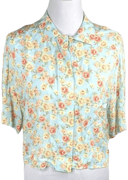 Philosophy Republic Clothing Three Quarter Sleeve Floral Print Shirt