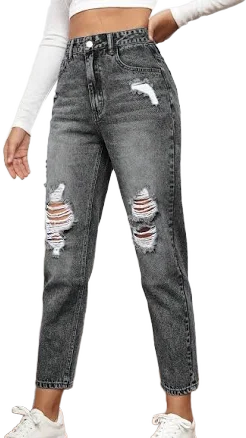 SHEIN Ripped Denim Jeans