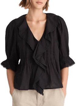 Madewell Women's Ruffled Puff-Sleeve Top