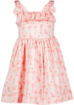 Rachel Riley Girls' Flamingo Cotton Sundress