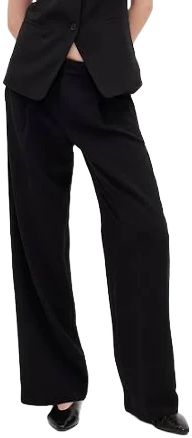 Gap Women's 365 Low Rise Pleated Wide-leg Trousers