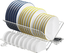 Stainless Steel Dish Drying Rack,Collapsible Dish Racks 2 Tier Foldable Dish Drainers for Large Capacity Wire Expandable