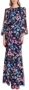 Eliza J Women's Cascading Ruffle Floral Maxi Dress
