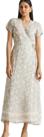 Reistor Women's Maxi Floral Wrap Dress