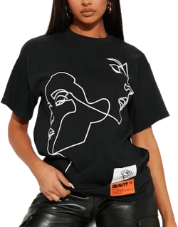 Fashion Nova Short Sleeve Graphic T-Shirt