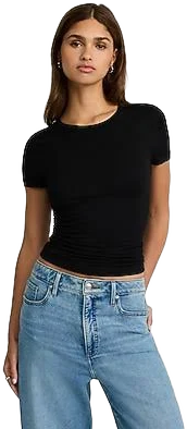 Express Women's Supersoft Fitted Double Layer Crew Neck Tee