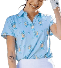 Tipsy Elves Women's Sizzlin' Swing Quick Dry Golf Polo
