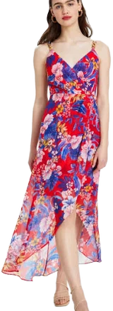 Siena Women's Sleeveless High-Low Floral Maxi Dress