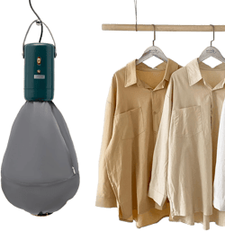 Portable Clothes Dryer, Compact Foldable Mini Electric Laundry Dryer Machine with Dryer Bag for Travel and Home Laundry, 300W, Two Heating Mode (Green)