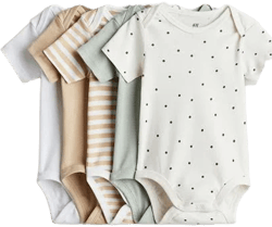 H&M Baby Cotton Bodysuits (5-Pack)