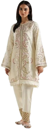Viscose Embroidered Suit