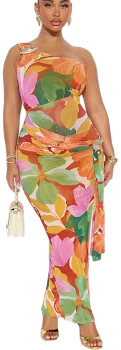 Fashion Nova Khloe Sleeveless Mesh Maxi Dress