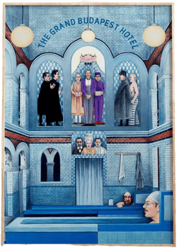 The Grand Budapest Hotel Movie Poster, Wes Anderson Art Print, Colorful Cinematic Decor, Unique Film Wall Art, Gift for Cinephiles