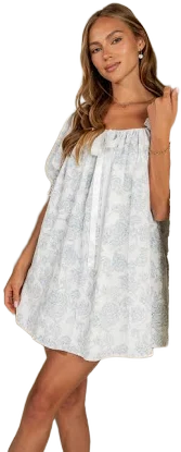böhme Rowan Floral Cotton Babydoll Dress