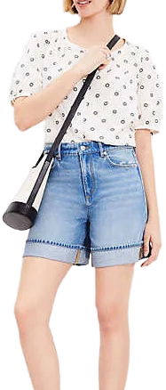 Loft Women's A-Line High Rise Denim Shorts