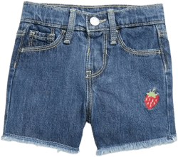 Old Navy Toddler Girls Embroidered Frayed-Hem Jean Shorts
