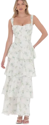 Floral Ruffle Maxi Dress