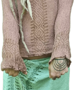 Calluna Tribal Long Sleeve Linen Block Print Top