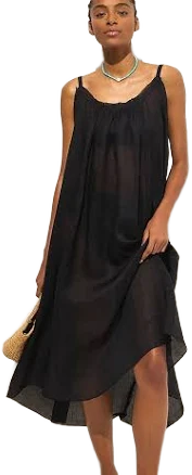 J.Crew Women's Trapeze Midi Dress in Ramie