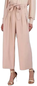 Bcbgmaxazria Women's Wide Leg Waist Tie Cropped Pants
