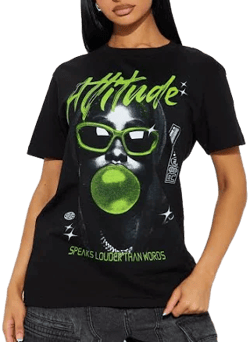 Fashion Nova Plus Size Oversized Graphic T-Shirt