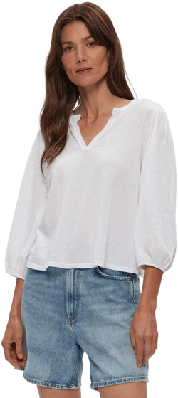 Michael Stars Women's Gabi Puff Sleeve Top