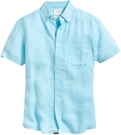 Billy Reid Men's Short Sleeve Linen Tuscumbia Shirt