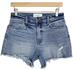 Evereve High Rise 7" Distressed Denim Shorts