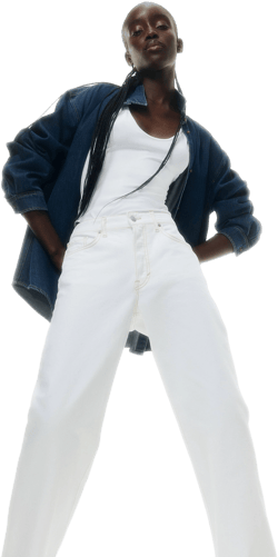 H&M Ladies Straight Regular Jeans