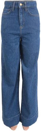 Triarchy Womens Ms. Onassis High-Rise Wide-Leg Jeans Dark Indigo Sz 24 US 2