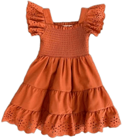 Mom & Me Eyelet Ruffle Dress