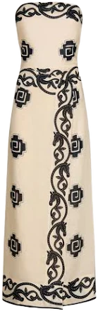 Johanna Ortiz Women's Ancient Linen Faux Wrap Maxi Dress