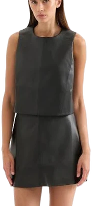 Beaumont Women's Vegan Leather Mini Skirt