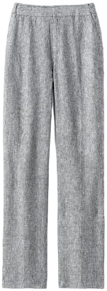 Hidden Stretch-Waist Linen Pants