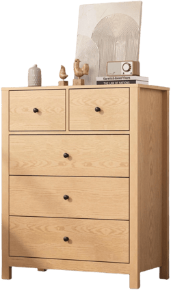 Natural Oak 5 Drawer Dresser for Bedroom,Modern Tall Dresser Organizer with Storage Drawers,Wooden Chests of Drawers for Bedroom,Entryway,Hallway