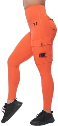 Firm ABS Cargo High Waisted Pocket Leggings