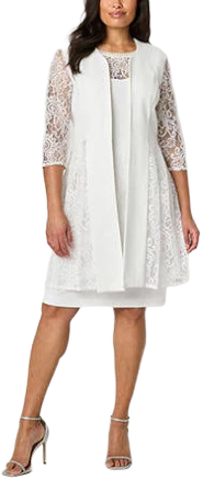 Maya Brooke Women's Lace Duster Shift Dress
