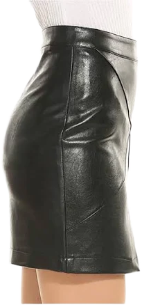 High-Waisted Faux Leather Pencil Skirt