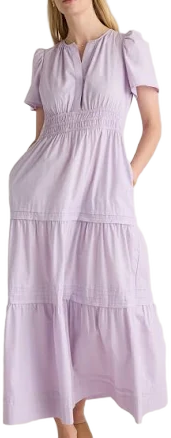 Quince Women's Poplin Tiered Maxi Dress