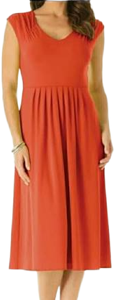 V-Neck Fit and Flared Dress