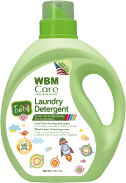 Plant-Based Laundry Detergent Liquid – 34 fl oz, 50 loads total. Eco-friendly formula for powerful cleaning, gentle on fabrics, and safe for the environment Baby Laundry Detergent (Pack of 1)