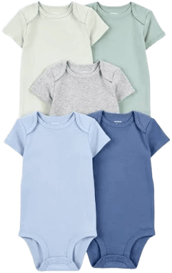 Carter's Baby Boys Boy 5-Pack Short-Sleeve Cotton Bodysuits
