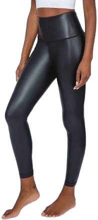 Super High Waist Faux Leather Ankle Legging