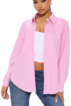 Fashion Nova Women's Fresh Lemonade Linen Button Up Shirt