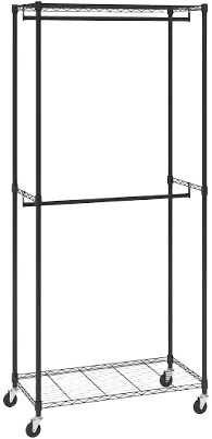 VEVOR Heavy Duty Clothes Rack with Double Hanging Rods