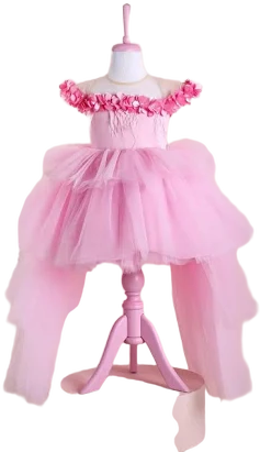 Violet Layered Pink Party Dress