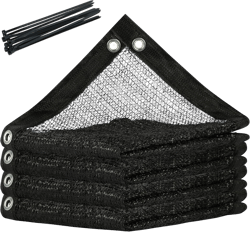 ColourTree 30% Black Shade Cloth Custom Size 19FT x 60FT Mesh Tarp, UV Resistant Netting with Upgrade Grommets for Plant Cover, Greenhouse, Chicken Coop, Barn, Kennel, Garden (We Make Custom Size) 19' x 60' Custom Size Black