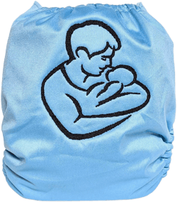 Father&#39;s Day From Baby - Embroidered Cloth Diaper - Pocket Nappy - Diaper Inserts - Cloth Diaper Cover - First Father&#39;s Day - Daddy & Baby
