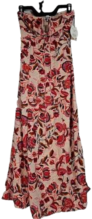 Sincerely Jules Women's Floral Print Smocked Back Maxi Dress